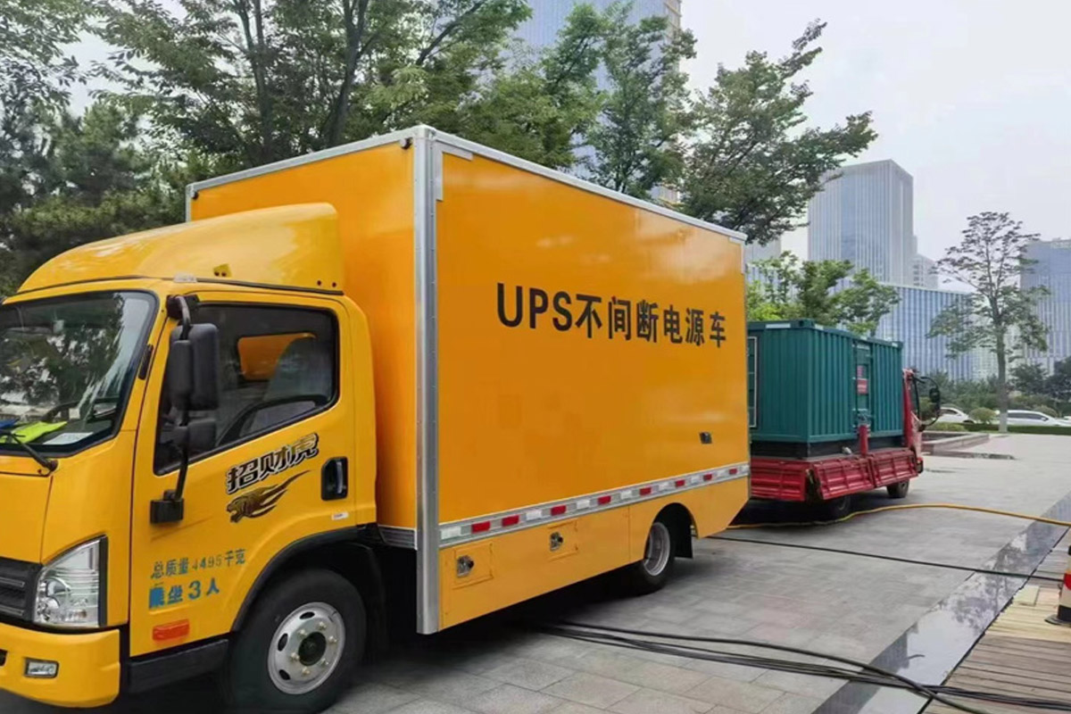 渝北发电机租赁施工现场